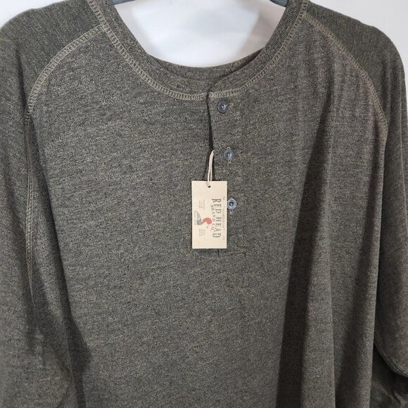 NWT RedHead Gray's Creek Raglan Long-Sleeve Henley for Men Size 2X - Picture 4 of 9